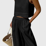 Avelina Μινιμαλιστικό Σετ από Ανάλαφρο Βαμβάκι και Λινό