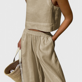 Avelina Μινιμαλιστικό Σετ από Ανάλαφρο Βαμβάκι και Λινό