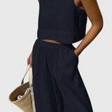 Avelina Μινιμαλιστικό Σετ από Ανάλαφρο Βαμβάκι και Λινό