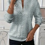 Amalie | Ζακέτα με φερμουάρ και πλέξη καλωδίου