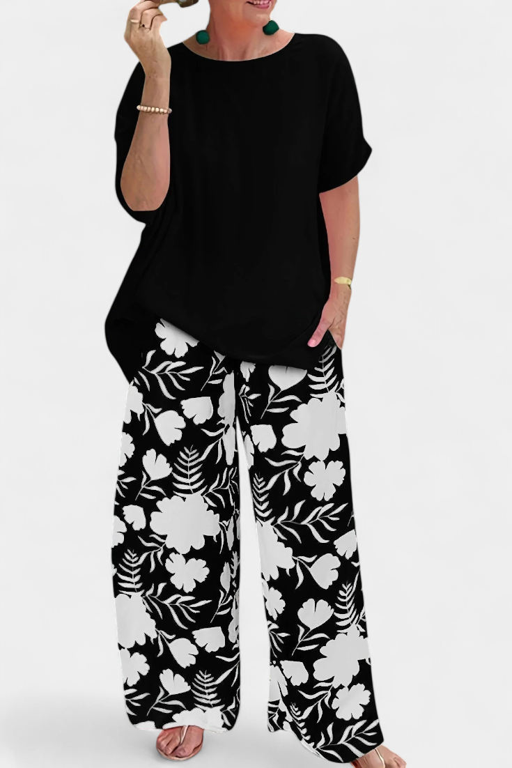 Aivy Φλοράλ Σετ Δύο Τεμαχίων με Χαλαρή Αίσθηση