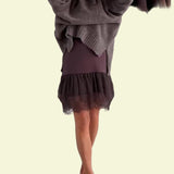 Δύο τεμαχίων casual σετ με δαντελένιο ζιβάγκο