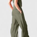 Yvanne Καλοκαιρινό Αμάνικο Σετ Vintage