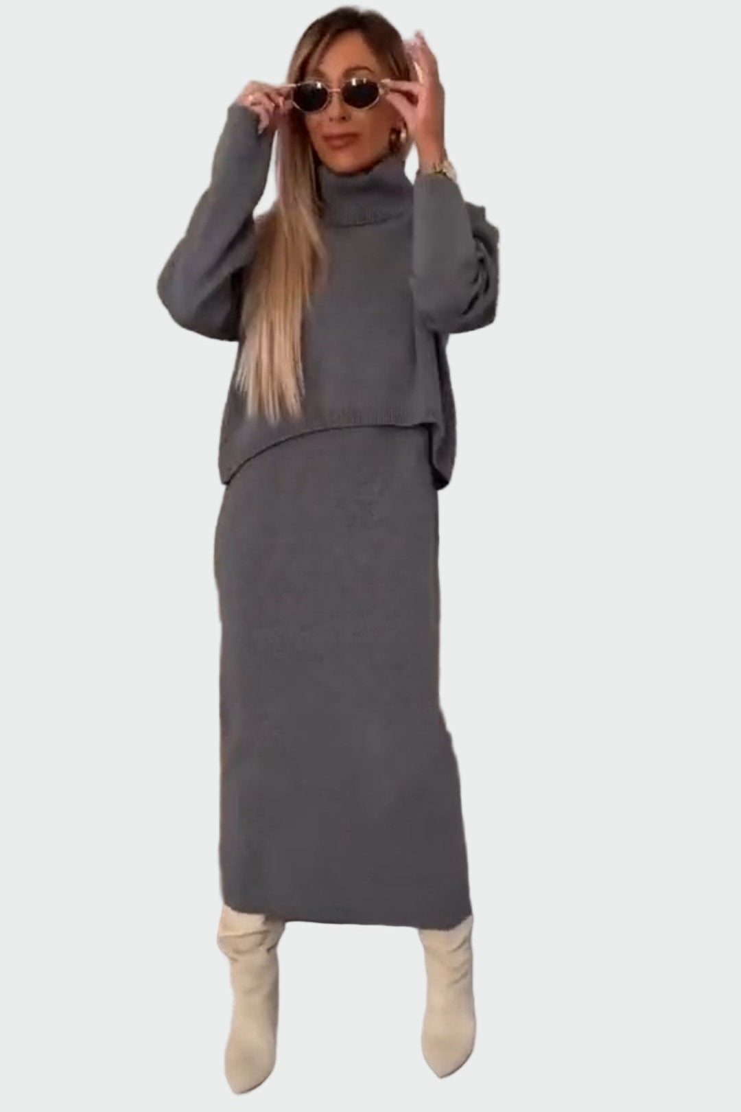 Σετ Φόρεμα και Ζιβάγκο Πουλόβερ