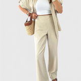 Lani Χαλαρό Σετ Δύο Τεμαχίων με Πουκάμισο και Παντελόνι