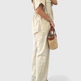 Lani Χαλαρό Σετ Δύο Τεμαχίων με Πουκάμισο και Παντελόνι