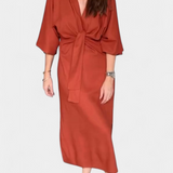 Ainhoa Φόρεμα Καθημερινό με Κόμπο Μπροστά και Ντεκολτέ