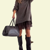 Δύο τεμαχίων casual σετ με δαντελένιο ζιβάγκο