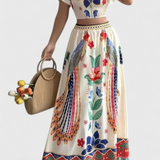 Itzel Μποέμ Σετ με Εθνικό Στάμπα