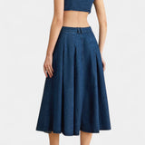 Alia Αμάνικο Τζιν Φόρεμα με Κόψιμο