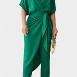 Mayleen Σταυρωτό Σετ με Μπροστινό Φιόγκο και Ίσιο Παντελόνι