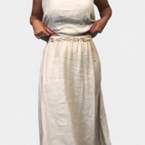 Meliora Σετ από Λινό και Βαμβάκι με Αμάνικο Γιλέκο και Φούστα