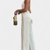 Pilarica Κομψό Πλισέ Σετ με Ασύμμετρο Τοπ και Ρευστό Παντελόνι