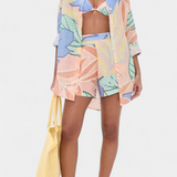 Lumina Τροπικό Σετ με Φαρδύ Πουκάμισο και Σορτς με Ψηλόμεση Μέση