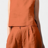 Yvanne Καλοκαιρινό Αμάνικο Σετ Vintage