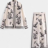 Nazaret Σετ με Φαρδύ Παντελόνι και Καλλιτεχνική Στάμπα