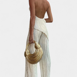 Pilarica Κομψό Πλισέ Σετ με Ασύμμετρο Τοπ και Ρευστό Παντελόνι