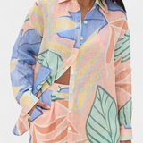 Lumina Τροπικό Σετ με Φαρδύ Πουκάμισο και Σορτς με Ψηλόμεση Μέση