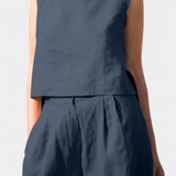 Yvanne Καλοκαιρινό Αμάνικο Σετ Vintage