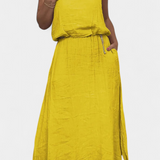 Meliora Σετ από Λινό και Βαμβάκι με Αμάνικο Γιλέκο και Φούστα