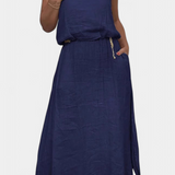 Meliora Σετ από Λινό και Βαμβάκι με Αμάνικο Γιλέκο και Φούστα