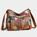 Πέπι Τσάντα Χειρός από Δέρμα Στυλ Μωσαϊκού