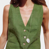 Σετ με Γιλέκο και Σορτς από Λινό Βαμβάκι