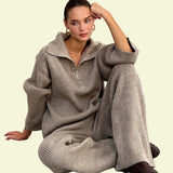 Julia - Σετ πουλόβερ με φερμουάρ έως τη μέση