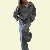 Julia - Σετ πουλόβερ με φερμουάρ έως τη μέση